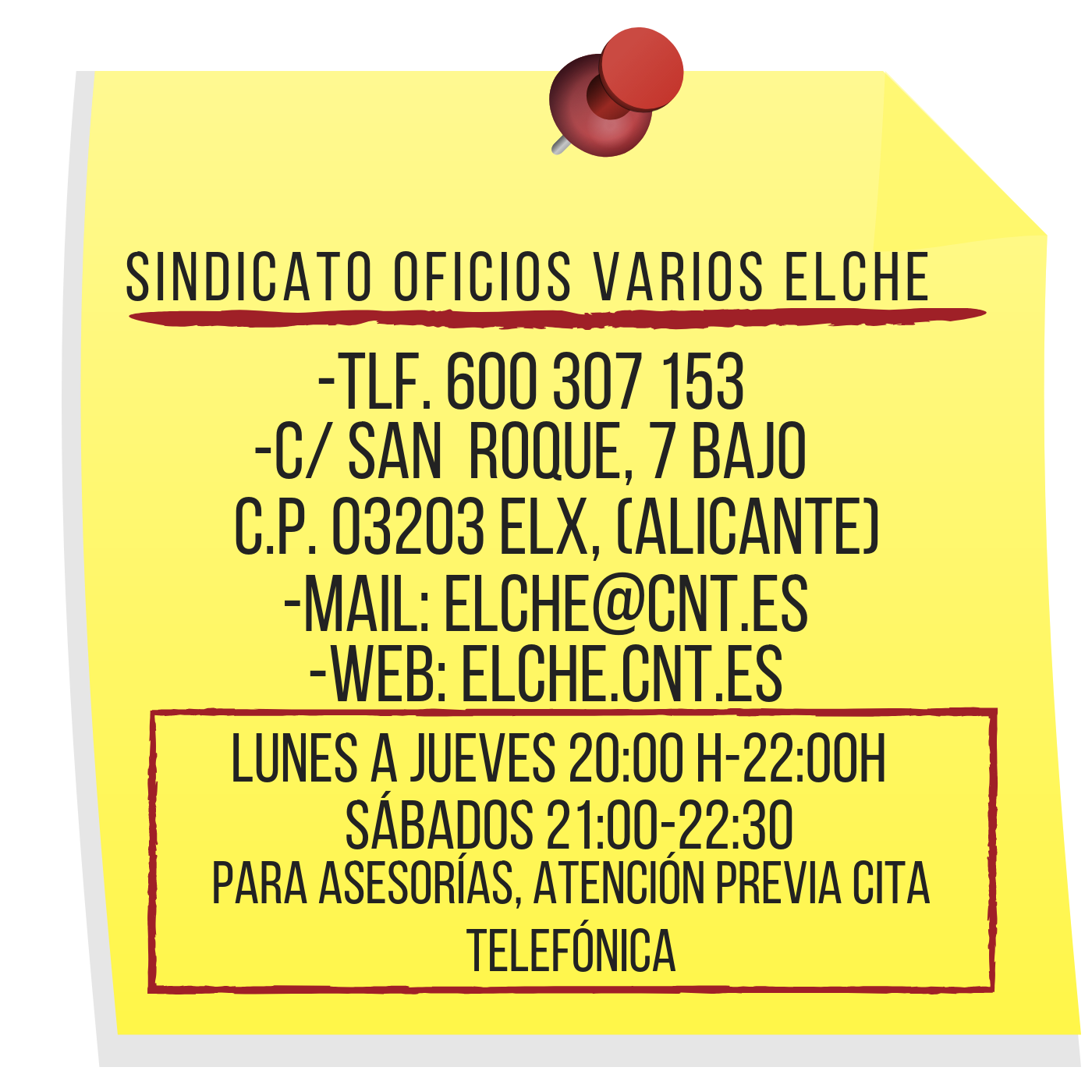 Cnt Elche Sin Subvenciones Ni Liberados